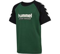 Hummel T-Shirt HMLJR Logo Kurzarm Lifestyleshirt Grün 110/116
