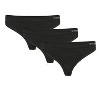 hummel Hmljuno 3 Pack Seamless Thong Damen - black - L