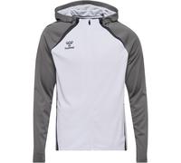 HUMMEL hmlLEAD 2.0 ZIP HOODIE - WHITE/STEEL GRAY - S