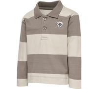 Hummel Mini Loose Stripe Long Sleeve Polo Beige 98 cm Kinder