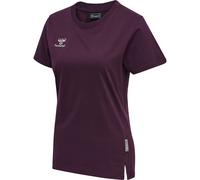 HUMMEL hmlMOVE GRID COTTON T-SHIRT S/S WOM grape wine 2XL