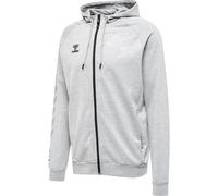 hummel Unisex Hmlmove Grid Cotton Zip Hoodie Hooded Sweatshirt, Grey Melange, M EU