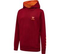 HUMMEL hmlOFFGRID COTTON HOODIE KIDS - RHUBARB/NASTURTIUM - 164