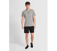 hummel Herren Hmloffgrid Tee S/S T Shirt, Grey Melange/Forged Iron, XL EU
