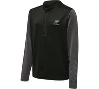 HUMMEL hmlONGRID 1/2 ZIP POLY SWEAT KIDS jet black/forged iron 140