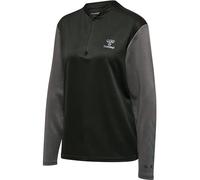 hummel hmlONGRID 1/2 Zip Poly Sweat WO, Jet Black/Forged Iron