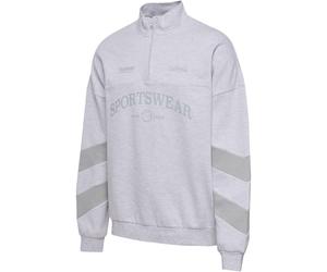 hummel hmlOVERSIZED Sportswear 1/2-Zip Sweatshirt 2010 - light grey melange XS