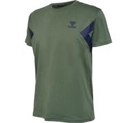 HUMMEL hmlSTALTIC COTTON T-SHIRT S/S duck green L