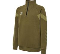 HUMMEL hmlTRAVEL HALF ZIP SWEAT KIDS military olive 140