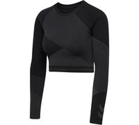 hummel hmlUNITY Seamless Cropped Langarmshirt Damen 2033 - blackened pearl XS