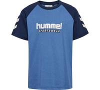 Hummel Jr Logo Kinder T-Shirt, blau 34-40