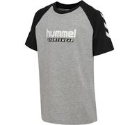 Hummel Jr Logo Kinder T-Shirt, grau 34-40