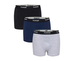 Hummel Jungen Boxershorts Jr Nalle Boxers 3 Pack 234898-1580 146/152 Grey Melange/Dress Blues/BLack