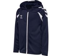 hummel Kapuzenpullover hmlCORE 2.0 Full-Zip Hoodie (100% rec. Polyester) marineblau/weiss Kinder, Größe 152