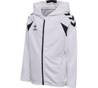 hummel Kapuzenpullover hmlCORE 2.0 Full-Zip Hoodie (100% rec. Polyester) weiss/schwarz Kinder, Größe 128