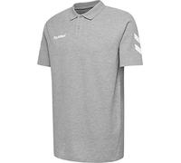 hummel Kinder Hemd HMLGO Kids Cotton Polo, Grau Melange, 116, 203521-2006