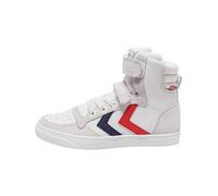 hummel Kids Slimmer Stadil Leather High Sneaker, White, Size 37