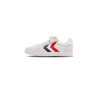 hummel Kids Slimmer Stadil Leather Low Sneaker, White, Size 26