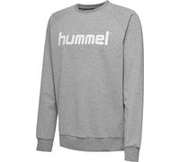Hummel Kinder Sweatshirt HMLGO KIDS COTTON LOGO, Grau Melange, 128, 203516-2006