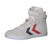 hummel Kids Slimmer Stadil Leather High Sneaker, White, Size 32