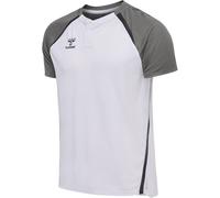hummel Hmllead 2.0 Polo Herren - white/steel gray - M