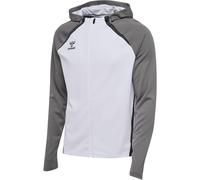 HUMMEL hmlLEAD 2.0 ZIP HOODIE - WHITE/STEEL GRAY - S
