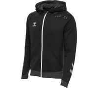 Hummel Lead (Reißverschluss) Poly Herren Kapuzensweater, schwarz XL