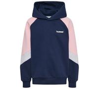 hummel hmlJR Loose Blocked Hoodie Kinder 8694 - dress blue/roseate spoonbill 146/152