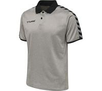 hummel Mens hmlAuthentic Functional Polo, Grey, Small