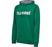 hummel Mens hmlGo Cotton Logo Hoodie, Green, Small