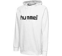hummel Mens hmlGo Cotton Logo Hoodie, White, Small