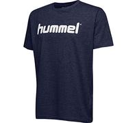 hummel Mens hmlGo Cotton Logo T-shirt, Blue, Large