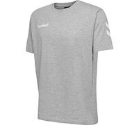 hummel Mens hmlGo Cotton T-shirt, Grey, Small