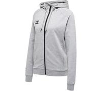 hummel Damen Hmlmove Grid Cot. Zip Hoodie for Women Hooded Sweatshirt, Grey Melange, XS EU