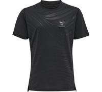 Hummel Unisex Kinder T-Shirt Hmlongrid Poly S/S Jet Black/Forged Iron 116 EU