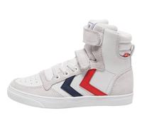 hummel Kids Slimmer Stadil Leather High Sneaker, White, Size 33