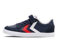 Hummel Slimmer Stadil Leather Low Junior Kinder Freizeitschuhe, blau, Größe 34 34