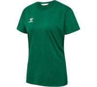 hummel Sport/Freizeit-Shirt hmlGO 2.0 (Bio-Baumwolle, klassisch Design) Kurzarm dunkelgrün Damen, Größe XL