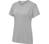hummel Sport/Freizeit-Shirt hmlGO 2.0 (Bio-Baumwolle, klassisch Design) Kurzarm grau Damen, Größe S