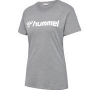 hummel Sport/Freizeit-Shirt hmlGO 2.0 Logo (Bio-Baumwolle) Kurzarm grau Damen, Größe XL