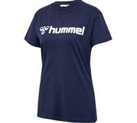 hummel Sport/Freizeit-Shirt hmlGO 2.0 Logo (Bio-Baumwolle) Kurzarm marineblau Damen, Größe XS