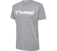 hummel Sport/Freizeit-Tshirt hmlGO 2.0 Logo (Bio-Baumwolle) Kurzarm grau Herren, Größe M