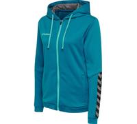hummel Sport-Kapuzenjacke hmlAUTHENTIC Poly Zip Hoodie (gestrickter Polyester) tealblau Damen, Größe S