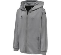 hummel Sport-Kapuzenjacke hmlCORE XK Poly Zip Hood Sweat (Polyester-Sweatstoff) mit Kapuze grau Kinder, Größe 164
