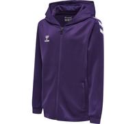 hummel Sport-Kapuzenjacke hmlCORE XK Poly Zip Hood Sweat (Polyester-Sweatstoff) mit Kapuze violett/weiss Kinder, Größe 128