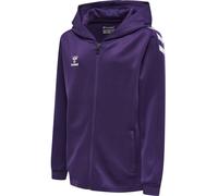 hummel Sport-Kapuzenjacke hmlCORE XK Poly Zip Hood Sweat (Polyester-Sweatstoff) mit Kapuze violett/weiss Kinder, Größe 152