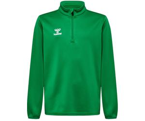 hummel Sport-Langarmshirt hmlESSENTIAL Half-Zip (angenehmes Tragegefühl) grün Kinder, Größe 140