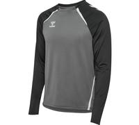 hummel Sport-Langarmshirt hmlLEAD 2.0 Crew Sweat (atmungsaktiv) grau/schwarz Herren, Größe XL