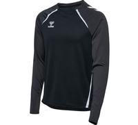 hummel Sport-Langarmshirt hmlLEAD 2.0 Crew Sweat (atmungsaktiv) schwarz/asphaltgrau Herren, Größe XXL