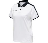 hummel Sport-Polo hmlAUTHENTIC Functional (weicher Jerseystoff) Kurzarm weiss/schwarz Damen, Größe XS